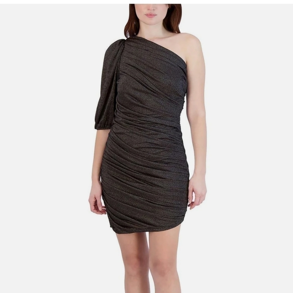 BCBGeneration Women's Metallic Ruched Bodycon Dress Size 8 (M) NWT